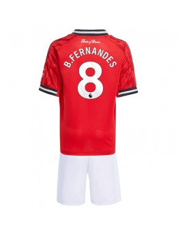 Manchester United Bruno Fernandes #8 Replika Hemmakläder Barn 2025-26 Kortärmad (+ byxor)